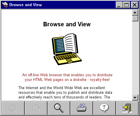Browse and View - Put your Web site on a diskette or CD!
