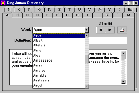 Screenshot for King James Dictionary 2.20